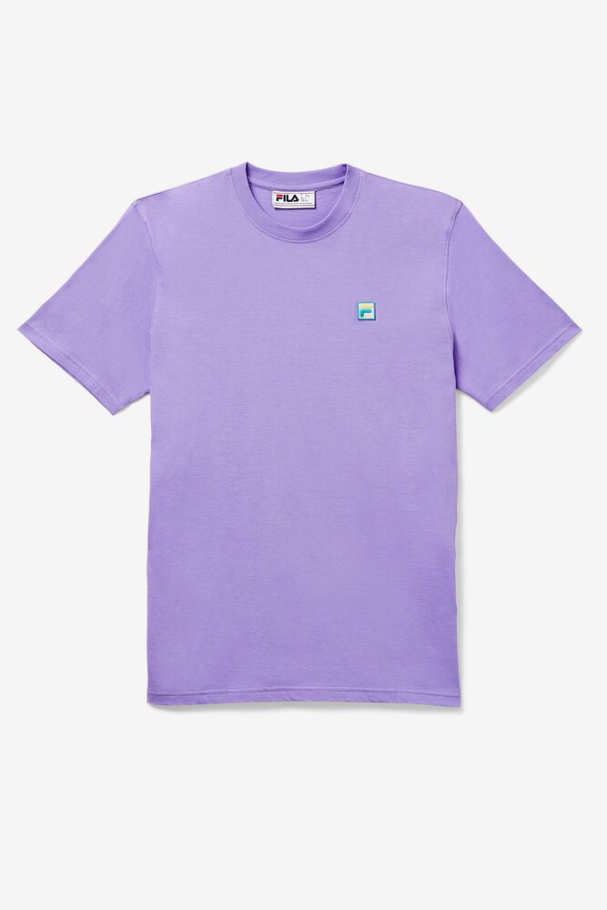 Fila Quartz Purple T-Shirt Mens - NZ 34152-NSDP